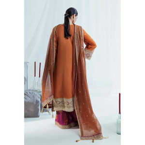 ชุดสูทผ้าลอนปักเลื่อมสำหรับผู้หญิง 3 ชิ้น พร้อมผ้าคลุมไหล่ผ้าฝ้ายตาข่าย FE-52116 - Product Image 2