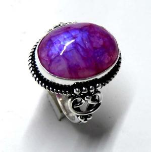 Elegante y único anillo de Plata de Ley 925 con piedra lunar Rosa Anillo de uso diario para mujer para bodas Estilo clásico - Product Image 1