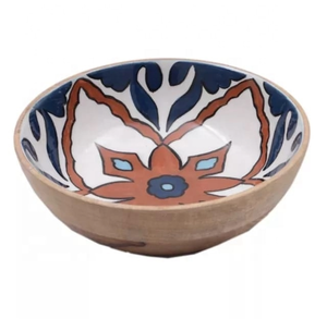 Bol de service en bois de concepteur cher Qualité durable Impression en émail Bol décoratif en bois Cadeaux Bol en bois Serveur - Product Image 6