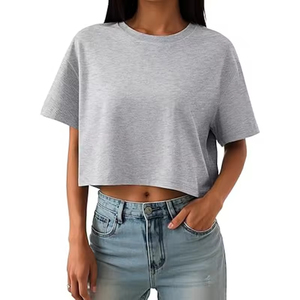 Running Crop Top Exercise Short Sleeved Fitness Top Tight Fitting <b>Yoga</b> Shirts <b>Cushion</b> <b>Yoga</b> Top - Product Image 3