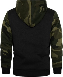 Sudadera con Capucha de Forro Polar para Hombre, Estampado Digital a Cuadros, Color de Contraste, Manga Larga, Otoño - Product Image 5