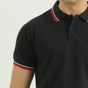 Meilleures ventes pour hommes pour polos 100% coton avec manches courtes anti-rides motif d'impression de tissu de toile personnalisable - Product Image 4