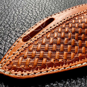 Cuchillos de hoja fija/plegable de cuero granulado de alta calidad hechos a medida, los más vendidos, precio de fábrica, seguridad de alta presión, duraderos - Product Image 6