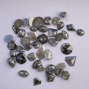2 4 Carat Taille Naturel Gris Noir Salt and Pepper Diamonds Rose Cut Stones Hexagon Kite Loose Diamond For Jewelry Fancy Color - Product Image 4