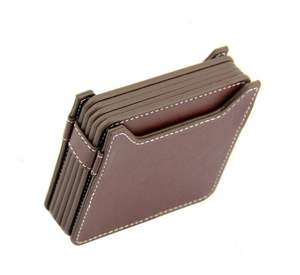 Sous-verres en cuir vintage au toucher doux et au design moderne conçus pour une protection de table de qualité supérieure - Product Image 3