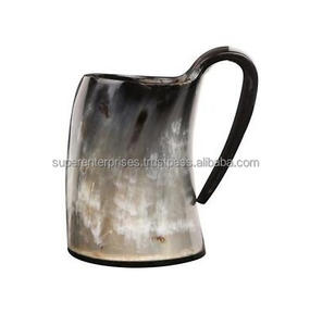 Taza con cuerno de vaca de diseño de alta calidad para beber cerveza, decoración interior, Material único, tazón para beber - Product Image 2