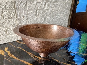Bol en cuivre pour l'hygiène, bol pour les pieds pour la relaxation, bassin en cuivre pour spa à domicile, bol pour les pieds en cuivre - Product Image 4