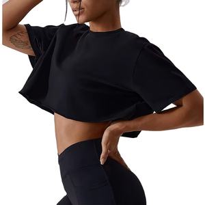 Spring Summer Custom Logo Women Plain Blank Crop Top T-Shirts Quick Dry Casual Street Wear <b>Girls</b> Tees 2026 - Product Image 3