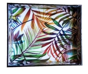 Tableros de MDF de diseño de tendencia, bandeja para servir con impresiones de esmalte Vintage, bandeja para servir té y café, bandejas impresas esmaltadas hechas a mano - Product Image 1