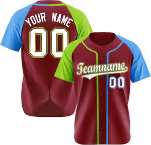 Maillot de baseball de qualité professionnelle 100% polyester Séchage rapide Respirant Logos personnalisés (arrière du cou/avant) Nom de l'équipe Numéros pour hommes adultes - Product Image 6
