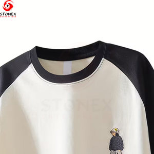 T-shirt Homme Personnalisé en Coton Lourd 100% pour Broderie Logo 3D Printemps, Style Streetwear Ample et Vieilli, Vente en Gros - Product Image 4