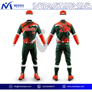 Uniforme de baseball personnalisé pour hommes, maillot en maille et pantalon, kit complet de vêtements de sport à coutures durables pour les clubs scolaires, uniformes d'équipe OEM - Product Image 2