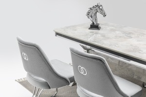 Ensembles de salle à manger modernes et convertibles en acier inoxydable de luxe chic pour la maison, l'appartement, l'hôtel et la villa - Product Image 4