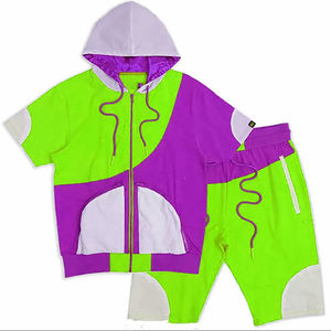 Conjunto de pantalones cortos cortavientos de primavera y verano hechos a medida Unisex, bloque de Color, Nailon/poliéster, impermeable, a prueba de viento, estampado para hombres y mujeres - Product Image 3