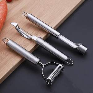 3-in 1 Multi Functional <b>Peeler</b> Stainless Steel Straight Serrated Julienne Blades Potatoes Carrots Vegetables <b>Fruits</b> - Product Image 4