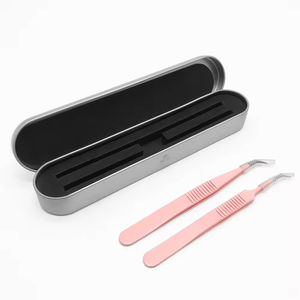 Pince à épiler pour extensions de cils, fabricant en gros, fournissant des modèles incurvés, droits et en forme de L pour une application de cils de haute précision - Product Image 5
