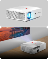 VIVIBRIGHT F40 Projecteur LED hybride manuel - Portable pour le jeu et le divertissement à domicile avec une luminosité élevée