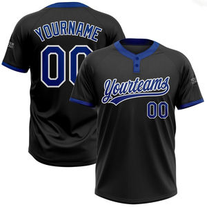 Maillot de baseball à logo personnalisé de haute qualité Styles légers à deux boutons avec manches courtes pour chemise de softball pour garçons - Product Image 1
