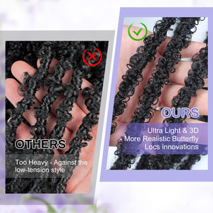 Extensions per capelli all'uncinetto da 24 pollici, morbide, effetto ombre biondo, per <span class=keywords><strong>trecce</strong></span> Faux Locs e Butterfly Locs per donne nere - Vendita all'ingrosso - Product Image 4