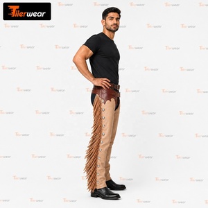 En gros : Chaps en cuir véritable réglables pour la moto, l'équitation western, l'équitation et le travail à la ferme, équipement de protection - Product Image 3