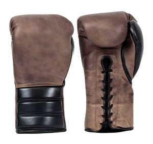 Gant de boxe en cuir à lacets de style personnalisé Gant de boxe en cuir de style professionnel avec n'importe quel nom ou logo - Product Image 5