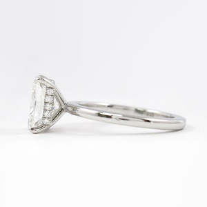 แหวนเพชรโมอิสสีเงิน925พร้อมรัศมีที่ซ่อนหรูหราและมีสไตล์ - Product Image 3