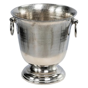 Enfriador de cerveza de calidad resistente, Cubo de champán grande de forma redonda, diseño moderno, cubo enfriador de vino de hielo hecho a mano de aluminio - Product Image 3