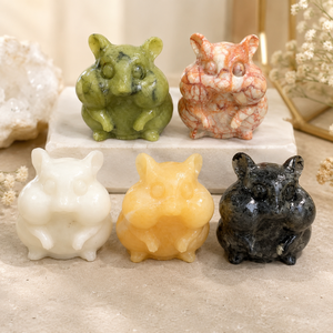 Linda Escultura <span class=keywords><strong>de</strong></span> Hámster en Piedra Natural, Tallado <span class=keywords><strong>de</strong></span> Cristal, para Decoración <span class=keywords><strong>de</strong></span> Escritorio, Exhibición en Estante, Regalo para Coleccionistas y Venta al por Mayor - Product Image 2
