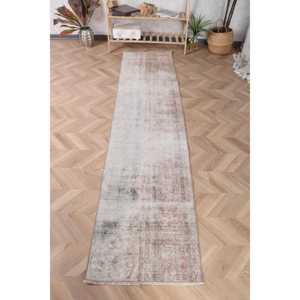 Vintage Turkish <b>Rug</b>, 2.1x9.2 ft <b>Runner</b> <b>Rug</b>, Gray Brown Ombr <b>Rug</b> - Product Image 1