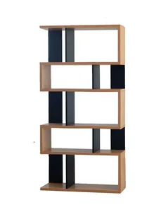 Metal Wooden Thick Board 5-layer Vertical <b>Filing</b> Cabinet Bookshelf for Home Office - Product Image 3