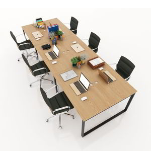 Juego de Patas de Mesa de Hierro Estilo Industrial para Escritorios de 3600x1200, Ensamblaje Interconectable de 25x50mm - Product Image 4