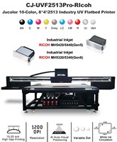 Imprimante UV à plat grand format Jucolor, toutes tailles disponibles, 2513 8*4 pieds, imprimante UV industrielle Ricoh Gen6 pour acrylique, bois, métal