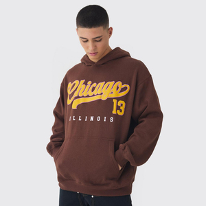 Sweat à capuche mélangé surdimensionné Streetwear personnalisé du nouveau fabricant 500gsm-480gsm conception 2025 impression sweats à capuche pour hommes - Product Image 1