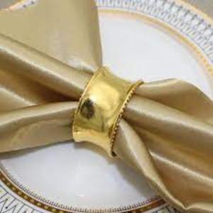 Colección de servilleteros de metal dorado de lujo para decoración de comedor real, mesas de celebración de eventos de aniversario de boda - Product Image 4