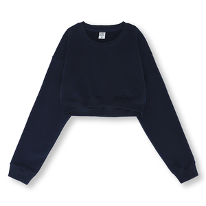 Sudadera informal de gran tamaño para mujer de alta calidad, sudadera recortada con capucha para mujer, sudaderas con capucha para mujer de 360g - Product Image 3