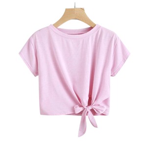 Logo personnalisé T-shirt en coton respirant pour femmes - Product Image 1