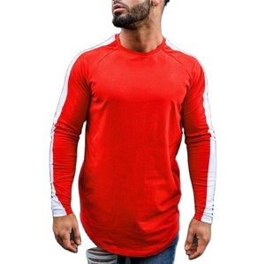 T-shirts en coton sergé à col montant avec logo personnalisé pour hommes, marque privée, décontractés, pour l'extérieur, impression personnalisée, OEM ODM - Product Image 1