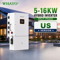 Inverter Hybrid Tenaga Surya Whayo US 120V/240V Split Phase 10kW 12kW 15kW 16kW Mendukung Baterai 48V 51.2V