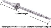 Vis à billes de précision SFU1605 à roulement à billes directement de l'usine avec écrou C7, extrémités usinées, longueur personnalisable de 200 mm à 3000 mm, CNC 3D DIY
