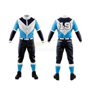 Vente en gros d'usine d'uniformes de baseball à sublimation personnalisés ensemble complet de vêtements de sport d'équipe pour hommes uniformes de baseball - Product Image 1