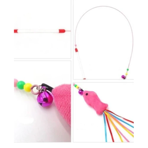 Interactive <b>Cat</b> Wand Toy with Fish and Tail 90Cm Fun Fishing Rod - Product Image 4