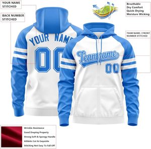 Sudaderas con capucha con cremallera completa personalizadas para equipos deportivos Tela de mezcla de algodón con impresión de logotipo o bordado Fabricante a granel OEM - Product Image 3