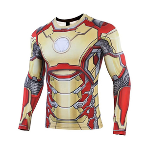 Chemises à manches longues de protection contre les éruptions cutanées pour hommes pour l'entraînement sportif, les sports aquatiques, chemises de compression à séchage rapide - Product Image 1