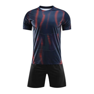 Wholesale Men's Adult Soccer Uniform V-Neck Short Sleeves Durable Polyester Fabric Quick Dry Technology for Training Matches - Product Image 1