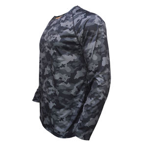 Nuevo diseño negro Camo sublimación impresión ventilación ropa de pesca personalizada 100% poliéster UPF protección solar camisas de pesca - Product Image 2