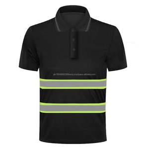 Polo de sécurité routière à manches longues, haute visibilité, réfléchissant, pour hommes, polo pas cher, logo sur la sangle, bande réfléchissante, vêtements de travail, t-shirt - Product Image 6