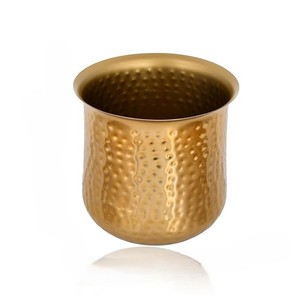 Maceta de metal martillado dorado de calidad superior para decoración de restaurante de jardín interior a bajo precio - Product Image 4
