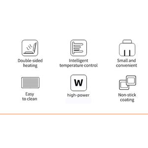 Machine à sandwichs et gaufres électrique 2-en-1 pour la maison, la cuisine, l'hôtel et l'extérieur, en aluminium durable, prise US - Product Image 4