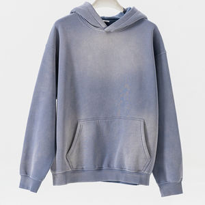 Sweat-shirts unisexes personnalisés délavés à l'acide, tissu en molleton lourd, pull à capuche vintage délavé, streetwear surdimensionné - Product Image 2