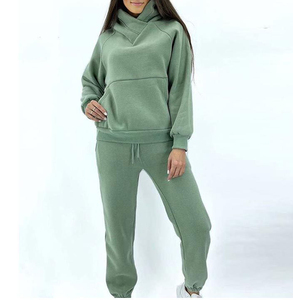 2025 Jogging porter fermeture éclair femmes 2 pièces Yoga survêtement ensemble à manches longues fermeture éclair hauts joggers pantalons - Product Image 3